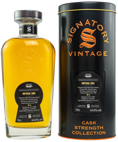 Imperial 32 Jahre 1989/2022 Signatory Vintage Cask Strength for Germany 49,6% vol.
