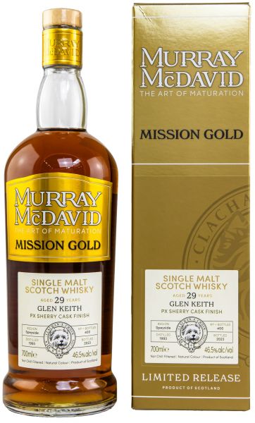 Glen Keith 29 Jahre 1993/2023 1st Fill PX Cask Murray McDavid Mission Gold 46,5% vol.
