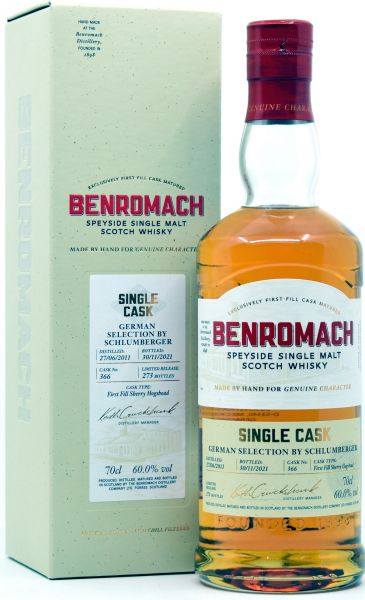 Benromach 2011/2021 1st Fill Sherry Single Cask #366 German Selection 60% vol.