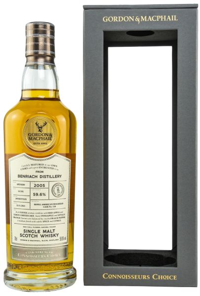 Benriach 15 Jahre 2005/2021 Gordon &amp; MacPhail Cask Strength 59,6% vol.