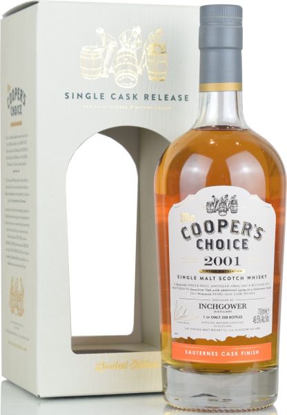 Inchgower 19 Jahre 2001/2021 Sauternes Cask Cooper's Choice 49,5% vol.