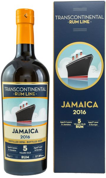 Jamaica 5 Jahre 2016/2021 Transcontinental Rum Line Single Cask 57,18% vol.