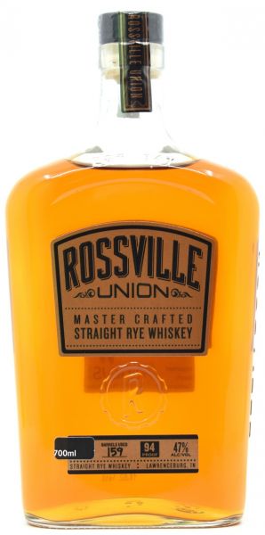 Rossville Union Straight Rye Whiskey 47% vol.