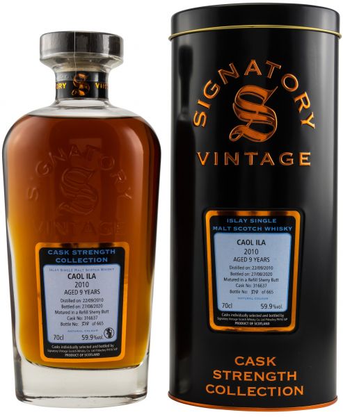 Caol Ila 9 Jahre 2010/2020 Sherry Cask Signatory Vintage Cask Strength Collection #316637 59,9% vol.