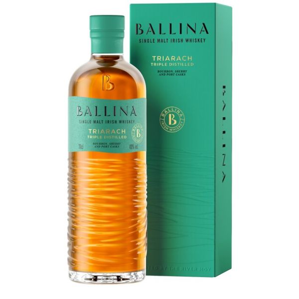 Ballina Triarach Triple Cask Bourbon, Oloroso Sherry &amp; Ruby Port Casks 43% vol.