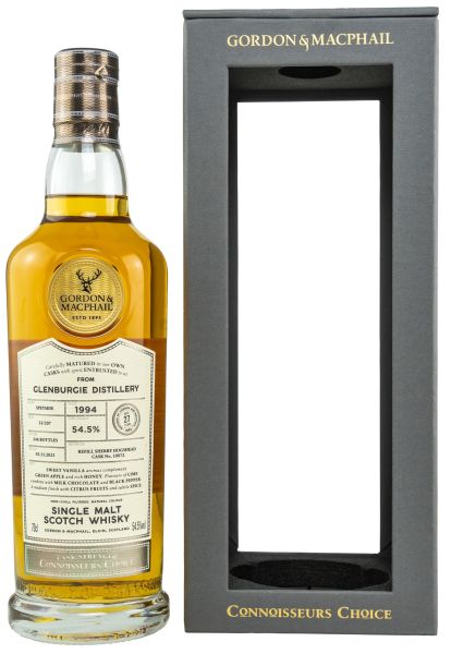 Glenburgie 27 Jahre 1994/2021 Sherry Cask Gordon &amp; MacPhail Cask Strength 54,5% vol.