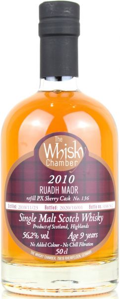Ruadh Maor (Glenturret) 9 Jahre 2010/2020 PX Sherry Cask The Whisky Chamber 56,2% vol.