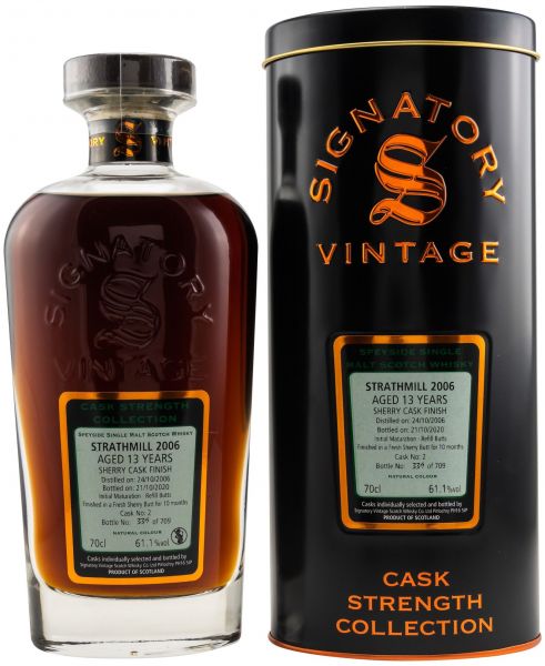 Strathmill 2006/2020 Sherry Cask Signatory Vintage Cask Strength #2 61,1% vol.
