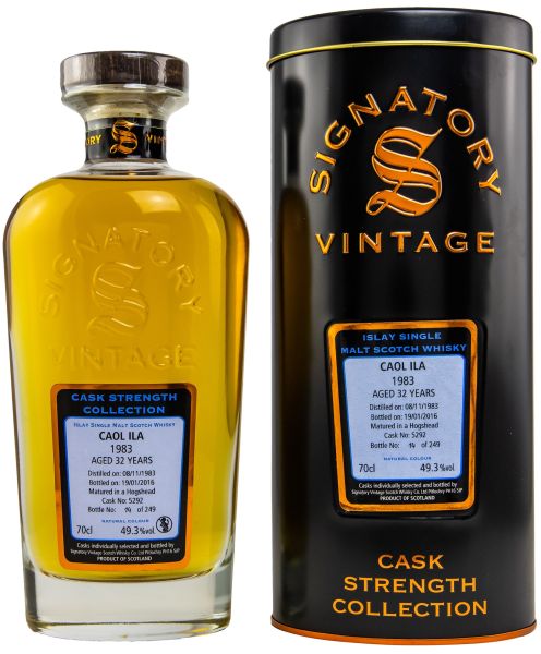 Caol Ila 32 Jahre 1983/2016 Signatory Vintage Cask Strength Collection 49,3% vol.