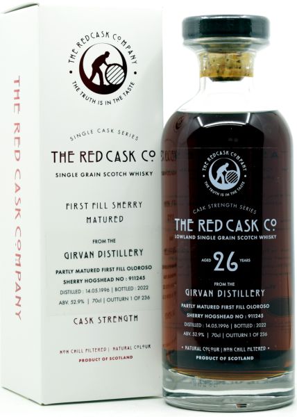 Girvan 26 Jahre 1996/2022 1st Fill Sherry Cask Red Cask Company 50,9% vol.