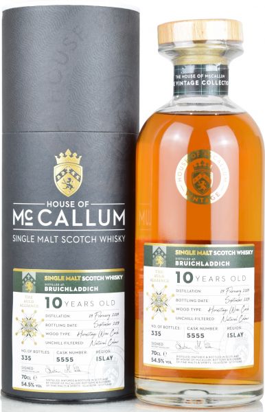 Bruichladdich 10 Jahre 2009/2019 Hermitage Cask House of McCallum #5555 54,5% vol.