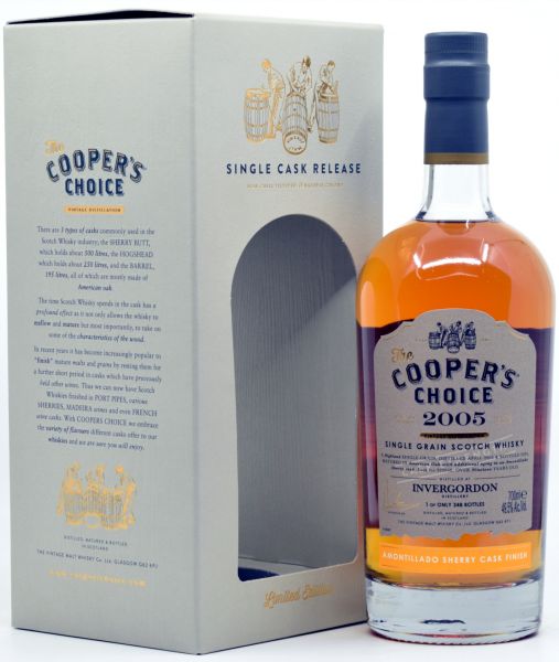Invergordon 2005/2024 Amontillado Sherry Cask Cooper's Choice 49,5% vol.
