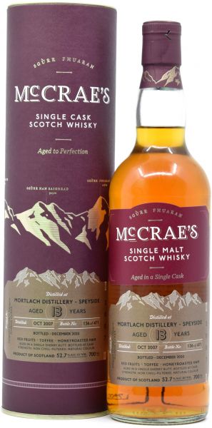 Mortlach 13 Jahre 2007/2020 Sherry Butt McCrae's 52,7% vol.