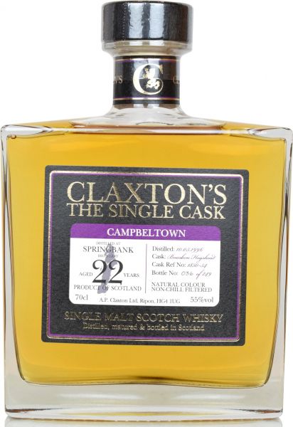 Springbank 22 Jahre 1996/2018 Claxton's 55,0 % vol.