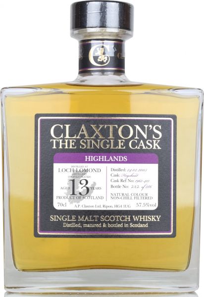 Loch Lomond 13 Jahre 2005/2019 heavily peated Claxton's 57,5% vol.