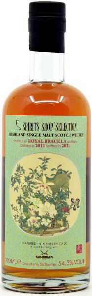 Royal Brackla 2011/2021 Sherry Cask S-Spirits Shop Selection Flowers Label 54,3% vol.