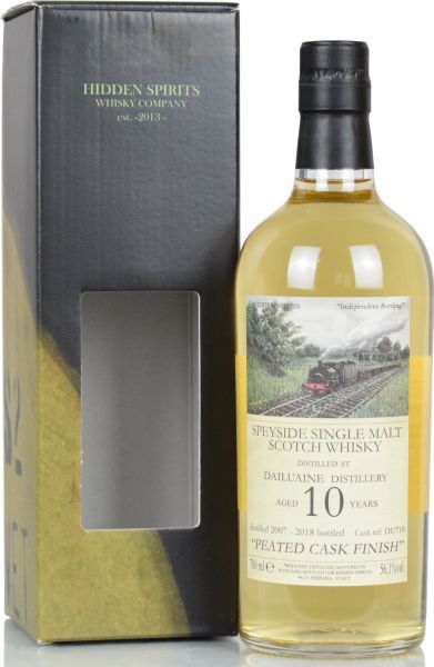 Dailuaine 10 Jahre 2007/2018 Peated Cask Finish Hidden Spirits 56,1% vol.