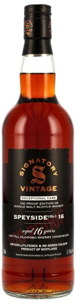 Speyside (GL) 16 Jahre 1st Fill Oloroso Signatory 100 Proof Exceptional Cask Edition #8 57,1% vol.
