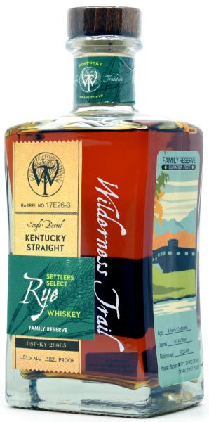 Wilderness Trail Kentucky Straight Rye Family Reserve Single Barrel 51% vol.