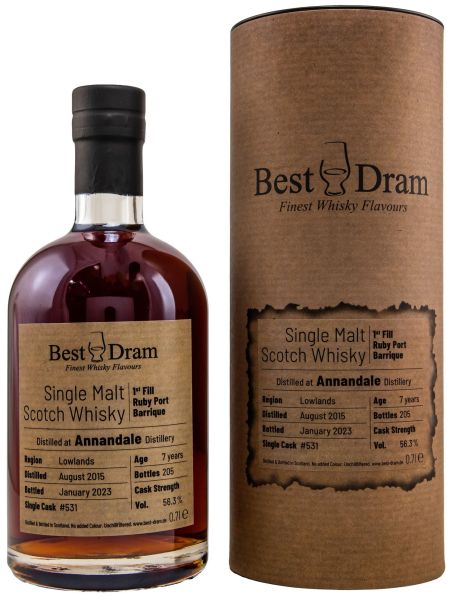 Annandale 2015/2023 1st Fill Ruby Port Cask Best Dram 56,3% vol.