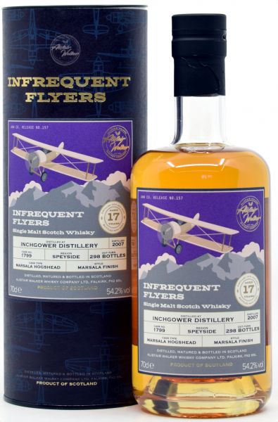 Inchgower 17 Jahre 2007/2025 Marsala Cask Alistair Walker Infrequent Flyers 54,2% vol