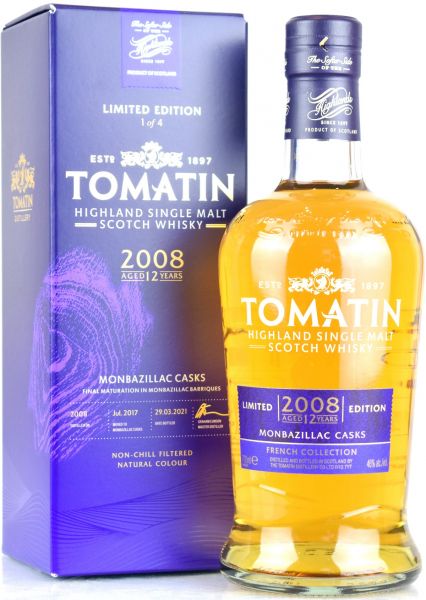 Tomatin 2008/2021 Monbazillac Cask French Collection 46% vol.