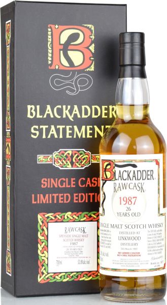 Linkwood 26 Jahre 1987/2013 Blackadder Statement Raw Cask 53,8% vol.