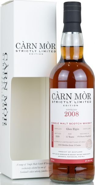 Glen Elgin 11 Jahre 2008/2020 PX Sherry Cask Carn Mor Strictly Limited 47,5% vol.
