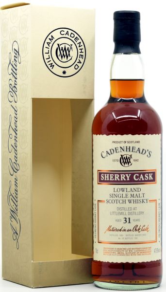 Littlemill 31 Jahre 1991/2022 Sherry Cask Cadenhead&#039;s 47,6% vol.