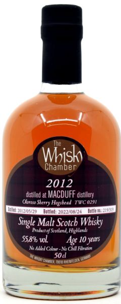 Macduff 10 Jahre 2012/2022 Oloroso Sherry Cask The Whisky Chamber 55,8% vol.