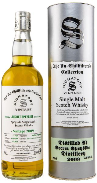 Secret Speyside 13 Jahre 2009/2022 SV Un-Chillfiltered Collection 46% vol.