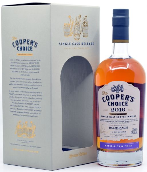 Dalmunach 2016/2024 Marsala Cask Cooper's Choice 57,5% vol.