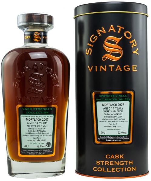 Mortlach 2007/2022 Sherry Cask Signatory Vintage Cask Strength Collection 52% vol.