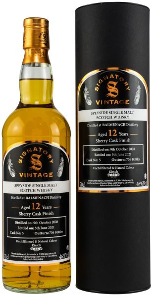 Balmenach 12 Jahre 2008/2021 Signatory Vintage Un-Chillfiltered for Germany #5