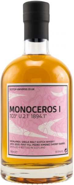Monoceros I 2012/2020 1st Fill PX Sherry Scotch Universe 58% vol.