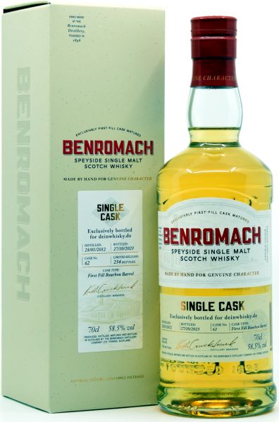 Benromach 11 Jahre 2012/2023 1st Fill Bourbon Barrel for deinwhisky.de #62 58,5% vol.
