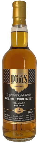 Teaninich 16 Jahre 2007/2023 Oloroso Sherry Whiskydudes 59,6% vol.