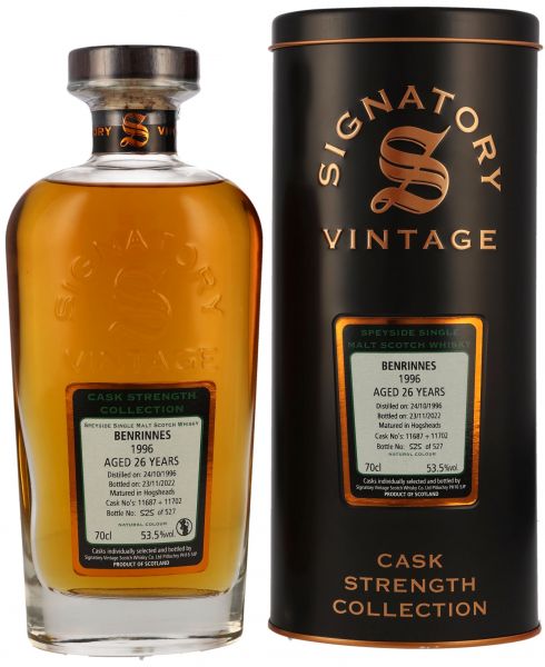 Benrinnes 26 Jahre 1996/2022 Signatory Vintage Cask Strength Collection #11687+11702 53,5% vol.