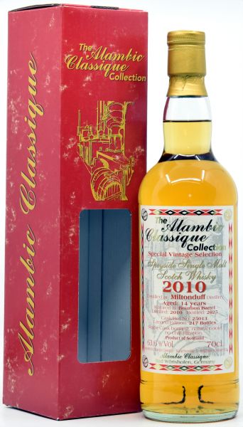 Miltonduff 14 Jahre 2010/2025 Alambic Classique 63,6% vol.