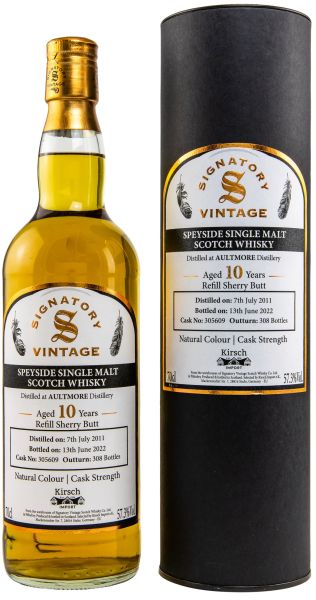 Aultmore 2011/2022 Sherry Cask Signatory Vintage Cask Strength for Germany 57,3% vol.