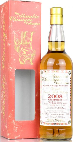 Glenrothes 11 Jahre 2008/2019 Refill Sherry Alambic Classique 64,7% vol.