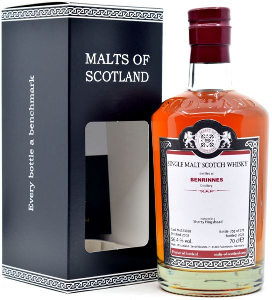 Benrinnes 15 Jahre 2008/2023 Sherry Hogshead Malts of Scotland 56,4% vol.