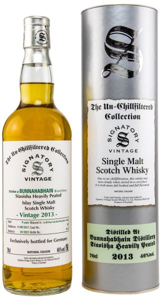 Bunnahabhain Staoisha 2013/2023 1st Fill Pinot Noir Signatory Un-Chillfiltered Collection #10