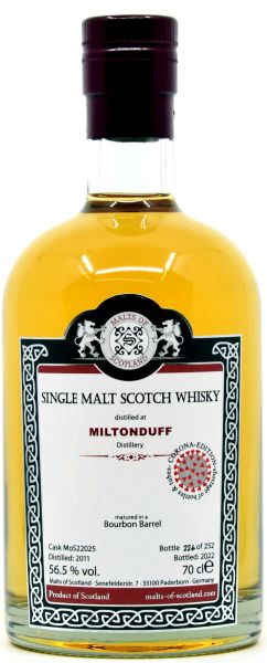 Miltonduff 11 Jahre 2011/2022 Malts of Scotland 56,5% vol.