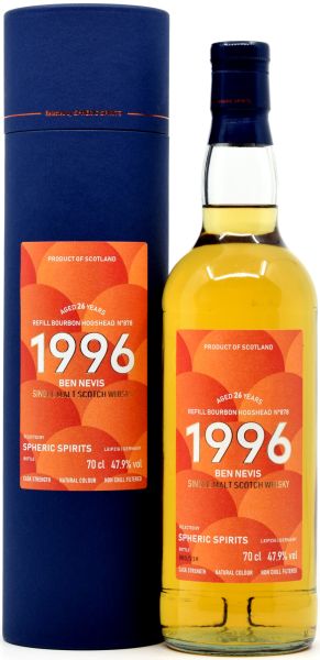 Ben Nevis 26 Jahre 1996/2022 Spheric Spirits 47,9% vol.
