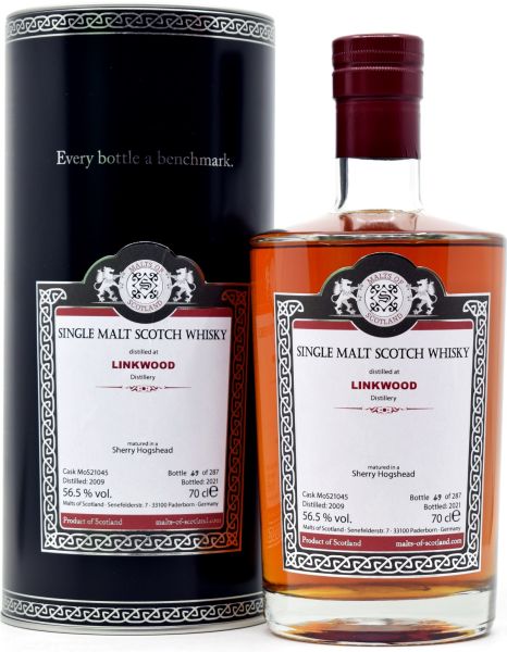 Linkwood 12 Jahre 2009/2021 Sherry Cask Malts of Scotland 56,5% vol.