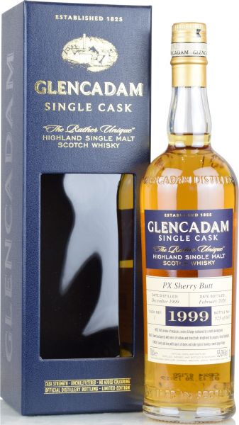 Glencadam 20 Jahre 1999/2020 PX Sherry Cask #1 55% vol. (ohne OVP)