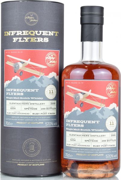 Glentauchers 11 Jahre 2009/2020 Ruby Port Cask Alistair Walker Infrequent Flyers 57% vol.