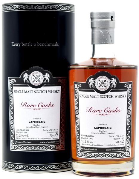 Laphroaig 25 Jahre 1996/2021 Sherry Cask Malts of Scotland Rare Cask Range 51,2% vol.