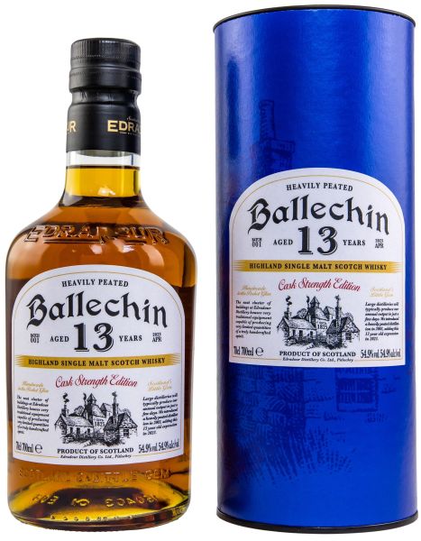 Ballechin 13 Jahre Cask Strength #1 Bourbon &amp; Sherry 54,9% vol.